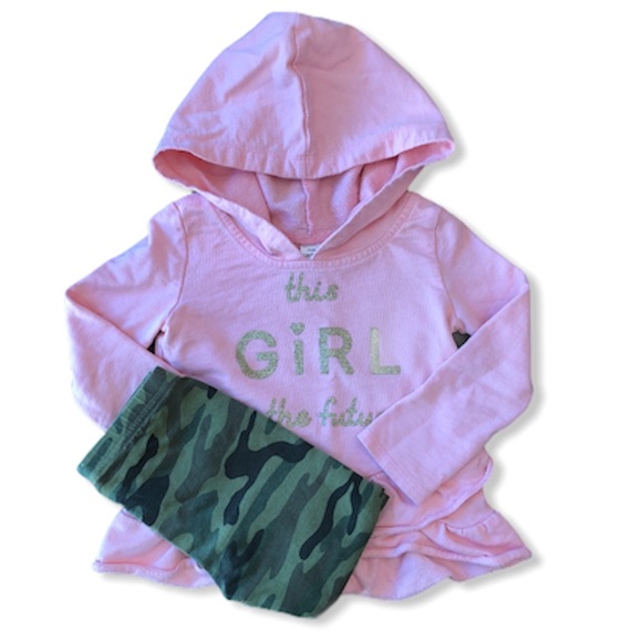 Carter's Other - ✨ 3/$15 Toddler Girl’s Pink Hoodie and Camo set